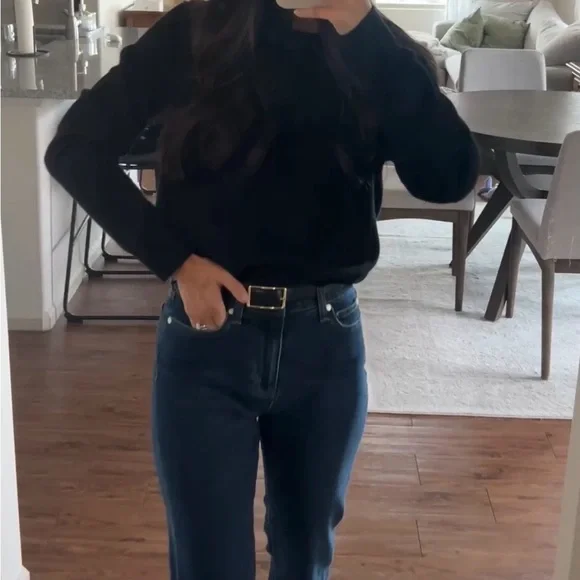 🆕 Quince Bella Stretch Straight Jeans 24 - Picture 3 of 5